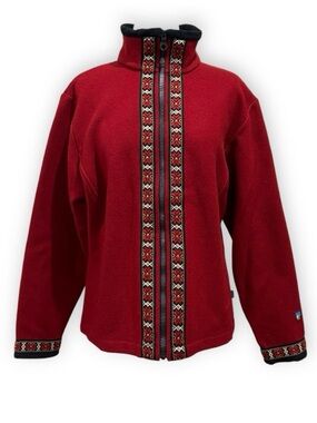 ALF Kuhl Red Began Nordic Wool Coat Size Large